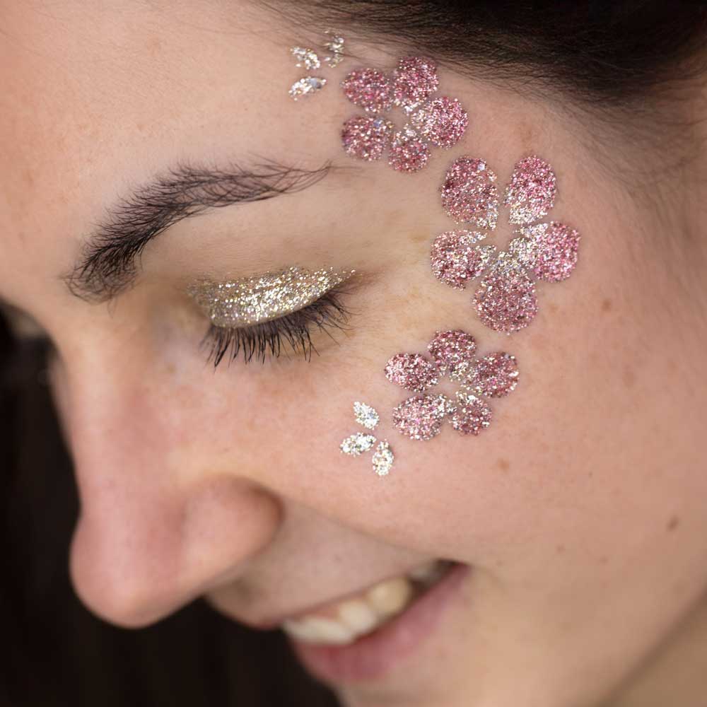 Si Si La Paillette - Stencil Flowers - Facepainting