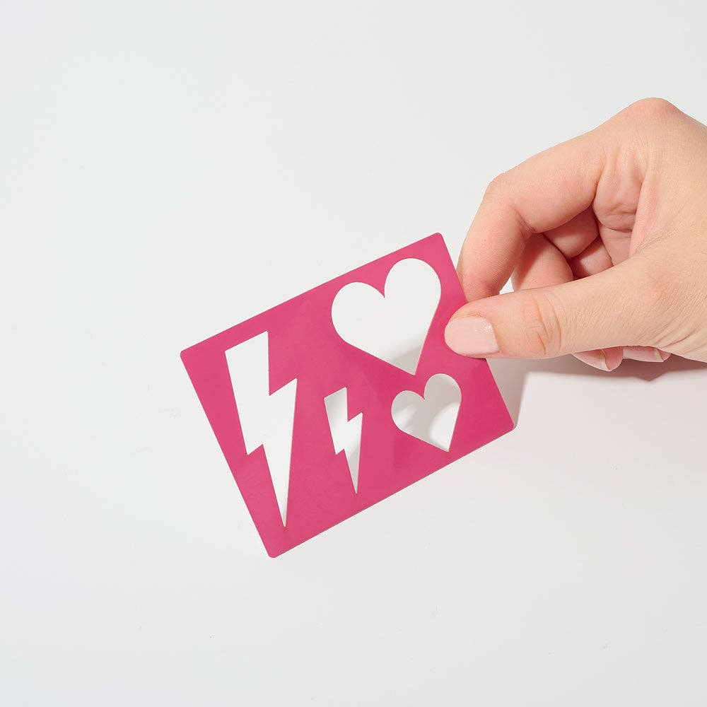 Si Si La Paillette - Heart stencil - Facepainting