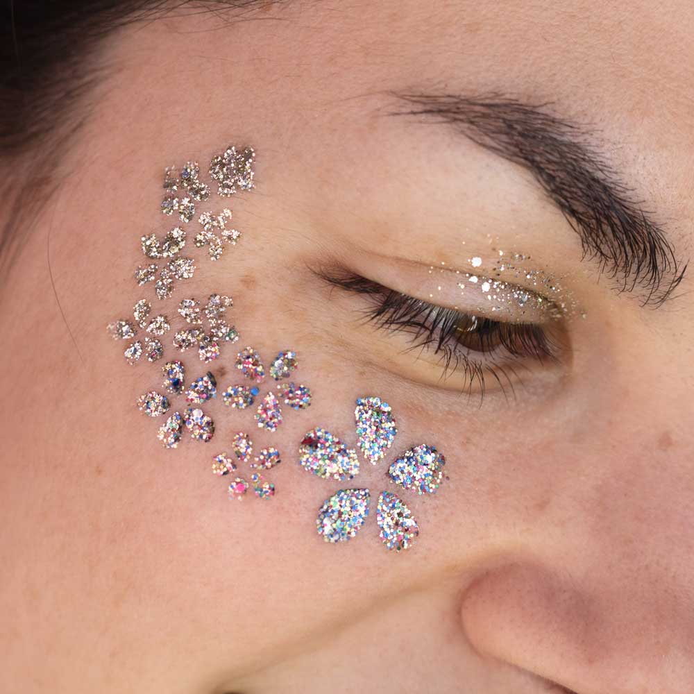 Si Si La Paillette - Stencil Flowers - Facepainting