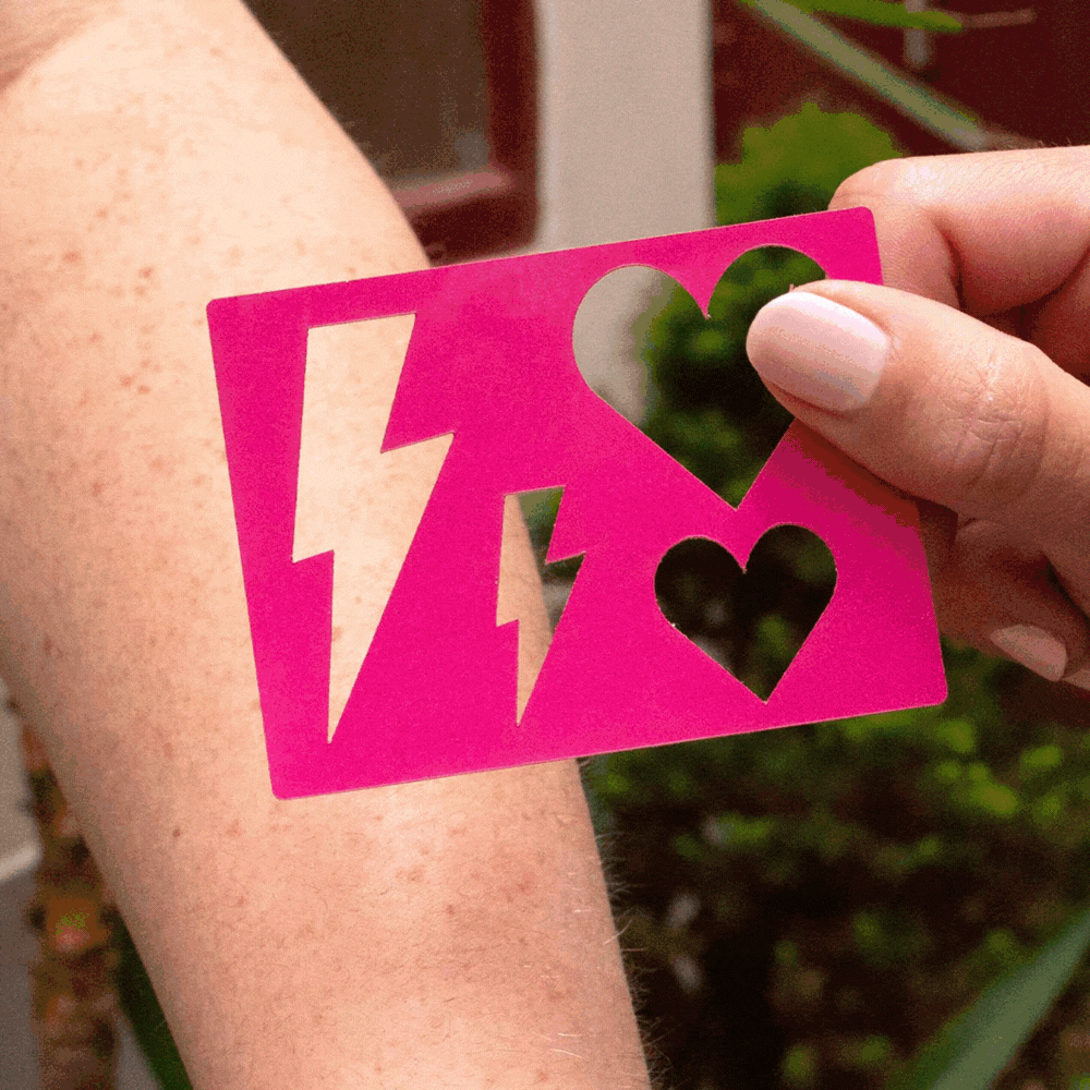 Si Si La Paillette - Heart stencil - Facepainting
