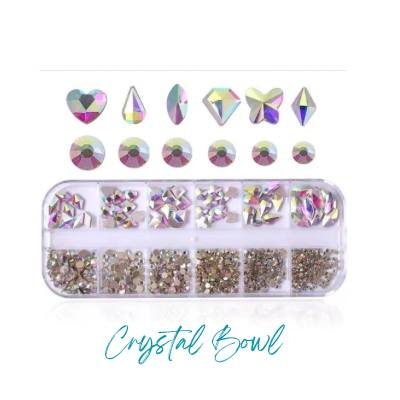 GlowStones – Bunte Gesichts-Gemstones in verschiedenen Grössen, Formen