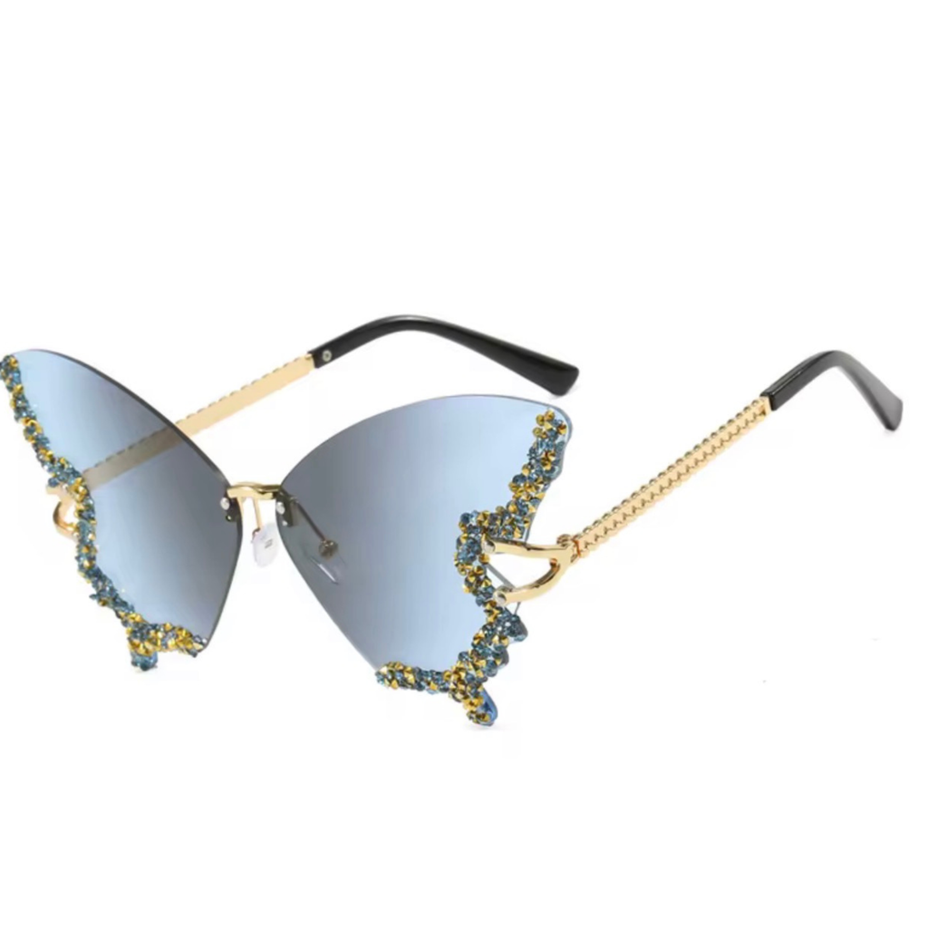 Butterfly Glitter Glasses