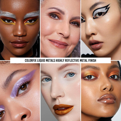 Danessa Myricks Colorfix Metals (végane), Fard à paupières, Lèvres, Eyeliner, Résistant à l'eau