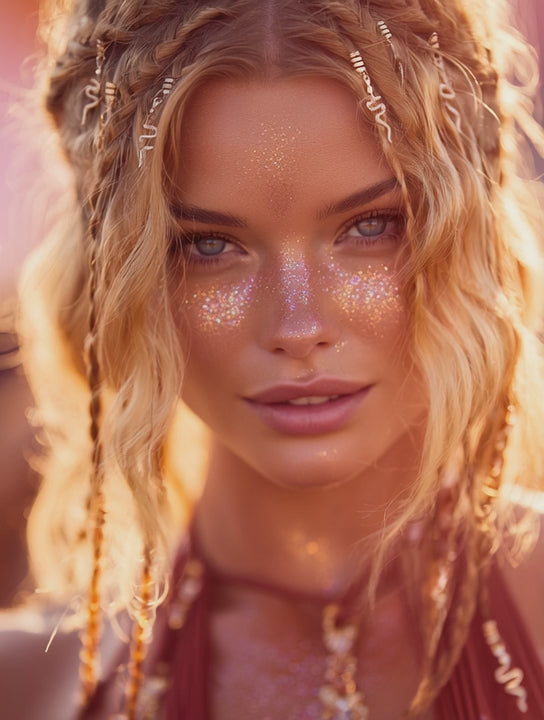 FestiGlow Celestial Hair Charms | Snake &  Braid Set