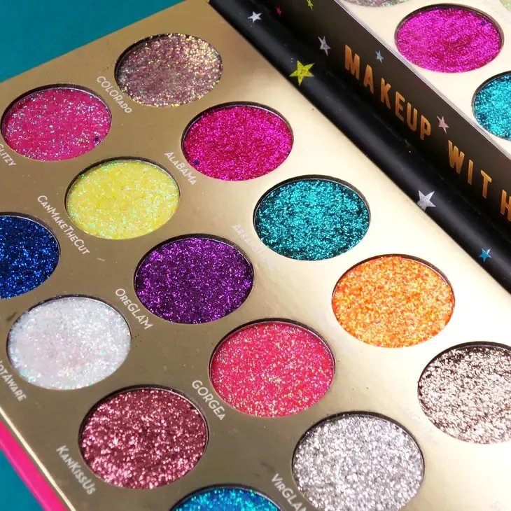 Rude Cosmetics, United Shades of Glitter - 21 gepresste Glitzerlidschatten (vegan)