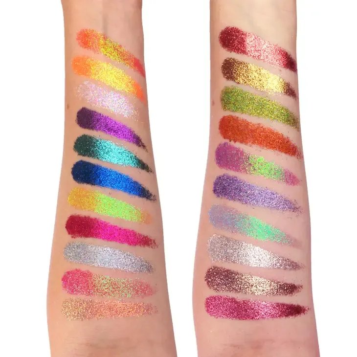 Rude Cosmetics, United Shades of Glitter - 21 gepresste Glitzerlidschatten (vegan)